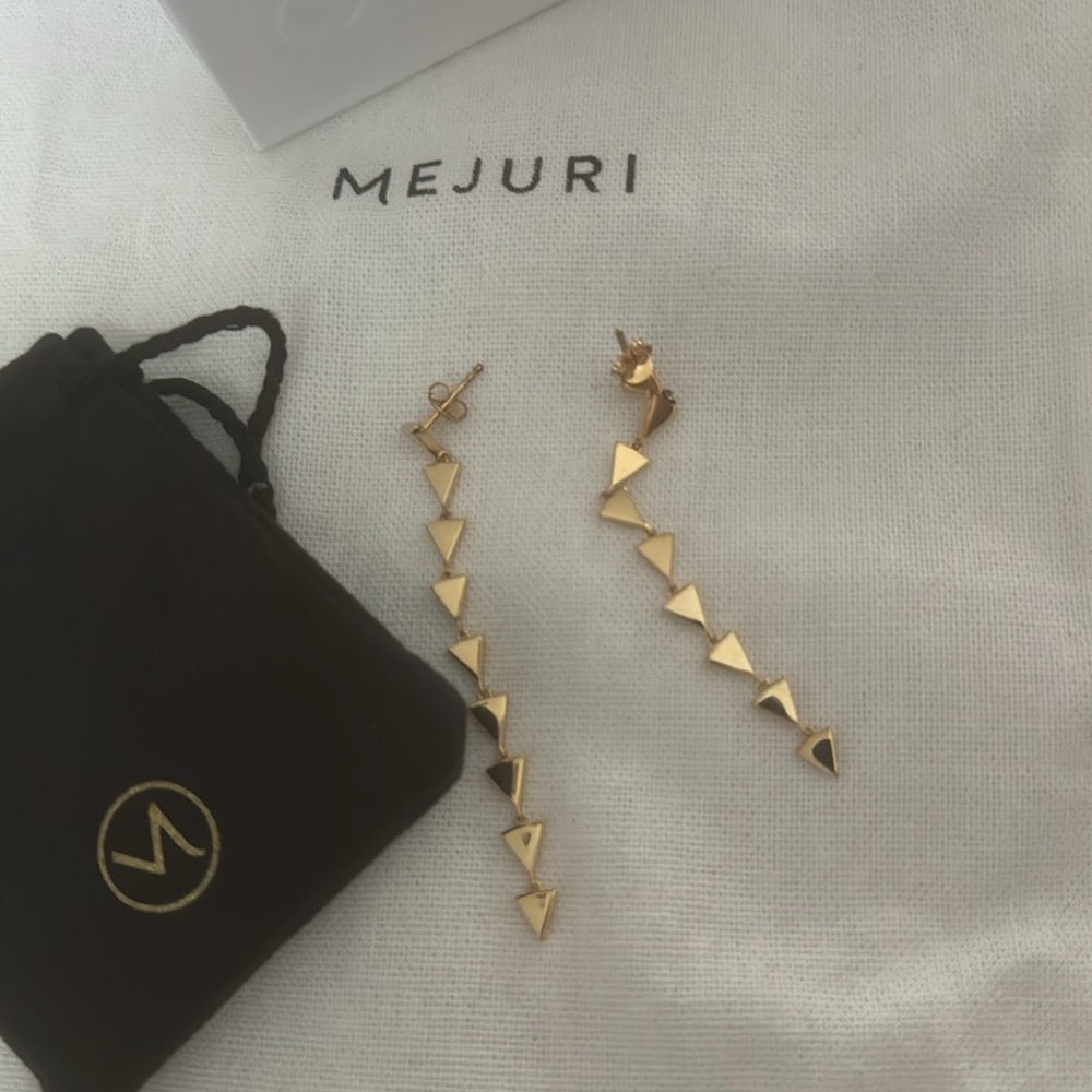 Mejuri Patra Drop Earrings Gold New
